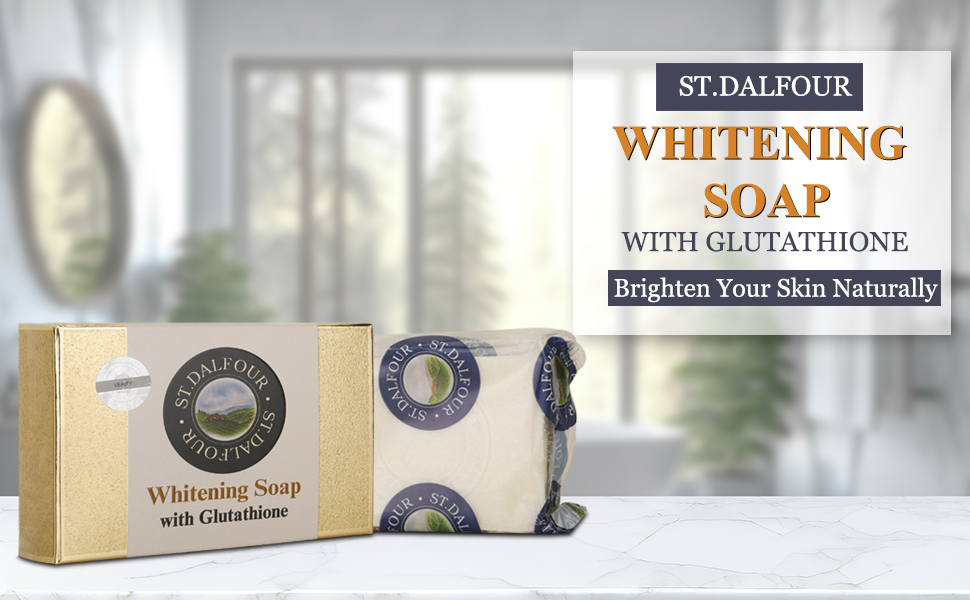 glutathione whitening soap for bright & even skin tone