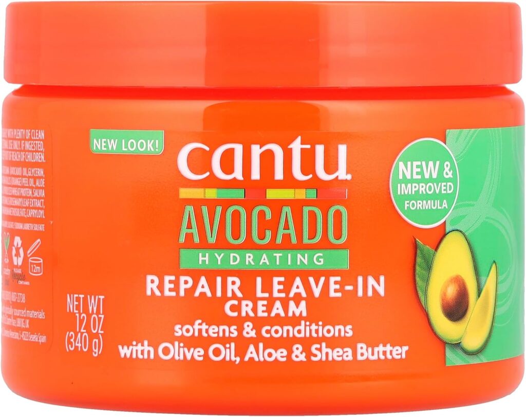 cantu avocado hydrating repair leave in cream 340g
