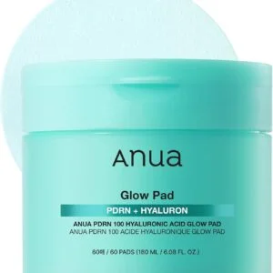 anua pdrn 100 hyaluronic acid glow pad, glow plumping korean face care for daily skincare