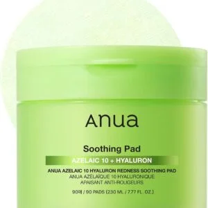 anua azelaic 10 hyaluron redness soothing pad, troubled & spot care with korean toner pads
